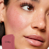Thumbnail for Saie Dew Liquid Blush for Cheeks - Hydrating Cream Blush Stick with a Blendable + Buildable Formula - Skincare Infused Dewy Cheek Tint for a Natural Flush - Glowy Makeup Essential - Chilly (.40 oz)