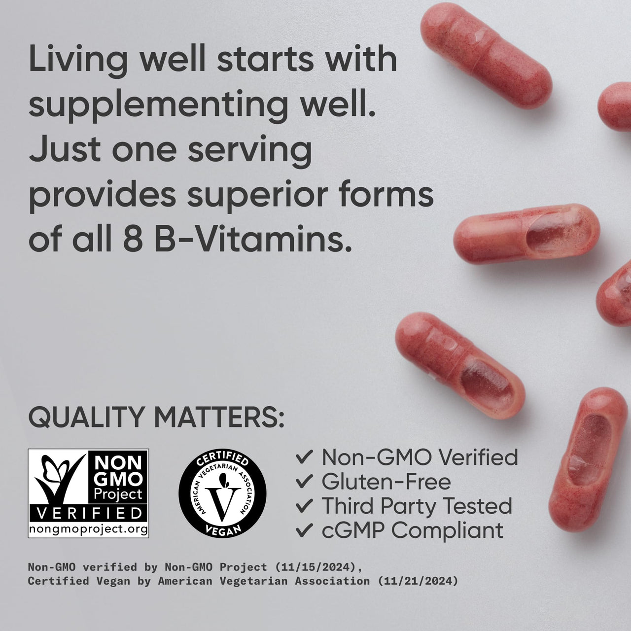 Sports Research Vitamin B-Complex - Full Spectrum of B Vitamins - 90 Liquid Veggie Capsules