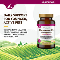 Thumbnail for NaturVet Glucosamine DS Level 1 Maintenance Care Hip & Joint Support Pet Supplement for Dogs & Cats –Glucosamine, Chondroitin, Antioxidants –Supports Cartilage, Joint Function – 150 Ct.