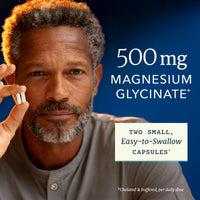 Thumbnail for Magnesium Glycinate 500mg | High Absorption | Sleep, Muscle, Bone, Heart Health & Relaxation Support for Women & Men | Chelated Mag Glycinate | Magnesium Supplement | Vegan & Non-GMO | 120 Capsules