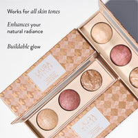 Thumbnail for LAURA GELLER NEW YORK Geller's Greatest Lift-n-Glow Baked Trio Palette - Highlighter, Blush, Bronzer - All Skin Tones