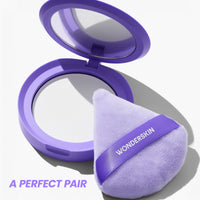 Thumbnail for Wonderskin FYP Powder Puff - Triangle, Soft Velour Makeup Puff for Loose or Pressed Setting Powder