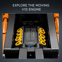 Thumbnail for LEGO Technic Lamborghini Huracán Tecnica Orange Toy Cars - Building Toys for Kids, Boys & Girls, Ages 9+ - Lamborghini Toy Car W/ V10 Engine & Steering - Gift Ideas for Birthdays - 42196
