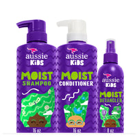 Thumbnail for Aussie Kids Hair Care Bundle Set Including: Shampoo (16 Fl Oz), Conditioner (16 Fl Oz) & Detangler Spray (8 Fl Oz), Paraben- Freem Sulfate-Free, Dye-Free, Cruelty-Free, Tangle-Free Styling