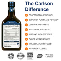 Thumbnail for Carlson - The Very Finest Fish Oil, Special Edition, 1600 mg Omega-3s, Liquid Supplement, Norwegian Fish Oil, Wild-Caught, Sustainably Sourced Liquid, Lemon, 500 mL (16.9 Fl Oz)