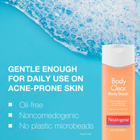 Thumbnail for Neutrogena Body Clear Acne Body Wash and Exfoliating Body Scrub, 2% Salicylic Acid Cleanser, Chest, Shoulder & Back Acne Treatment, Non-Comedogenic, Oil-Free Shower Gel, 8.5 fl oz