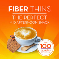 Thumbnail for Metamucil Fiber Thins, Daily Fiber Supplement Snack, Psyllium Husk Powder, 5g Fiber per Serving, Supports Digestive Health and Satisfies Hunger, Cinnamon Spice Flavor, pack of 4, 12 Servings each