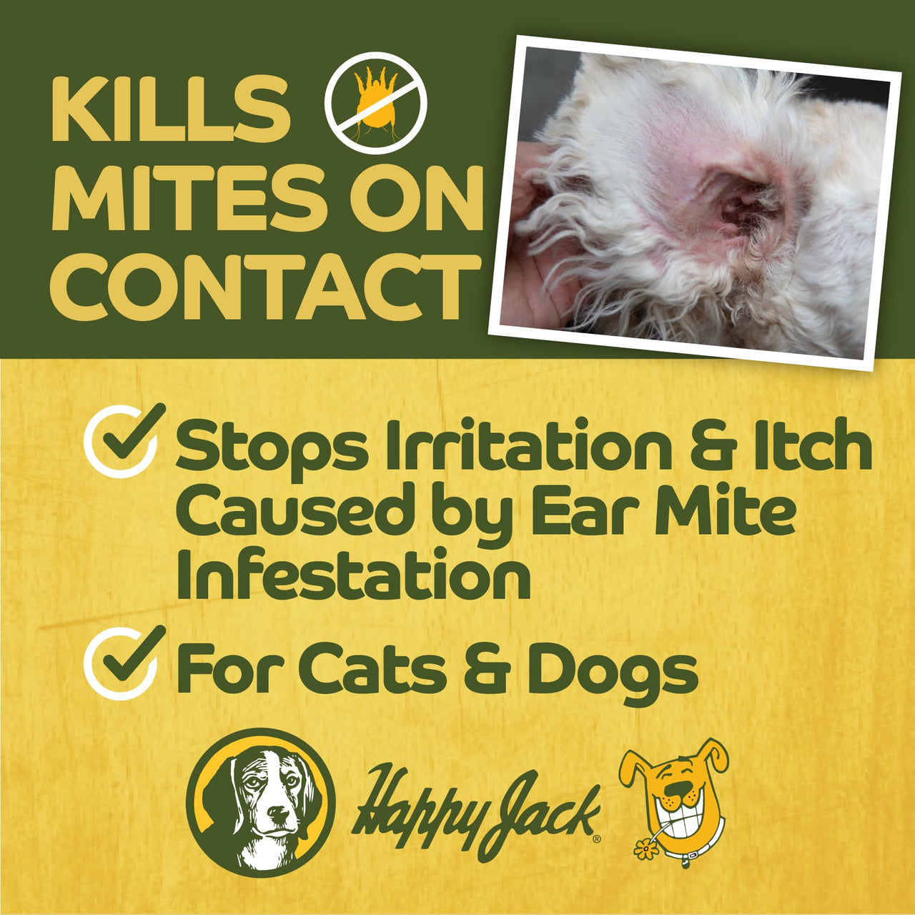 Happy Jack Mitex Ear Mite Treatment for Dogs & Cats (0.5 oz), Itch Relief from Constant Itching & Ear Irritation