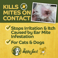 Thumbnail for Happy Jack Mitex Ear Mite Treatment for Dogs & Cats (0.5 oz), Itch Relief from Constant Itching & Ear Irritation