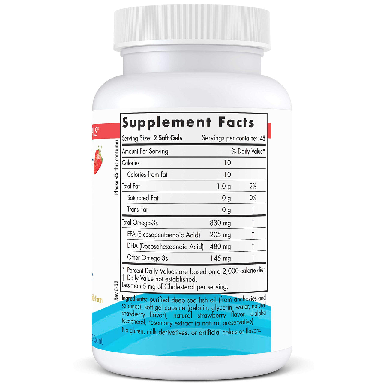 Nordic Naturals DHA, Strawberry - 90 Soft Gels - 830 mg Omega-3 - High-Intensity DHA Formula for Brain & Nervous System Support - Non-GMO - 45 Servings