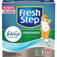 Thumbnail for Fresh Step Odor Shield Clumping Litter With Febreze Freshness, Continuous Cat Litter Odor Eliminator, 25 lb. Box