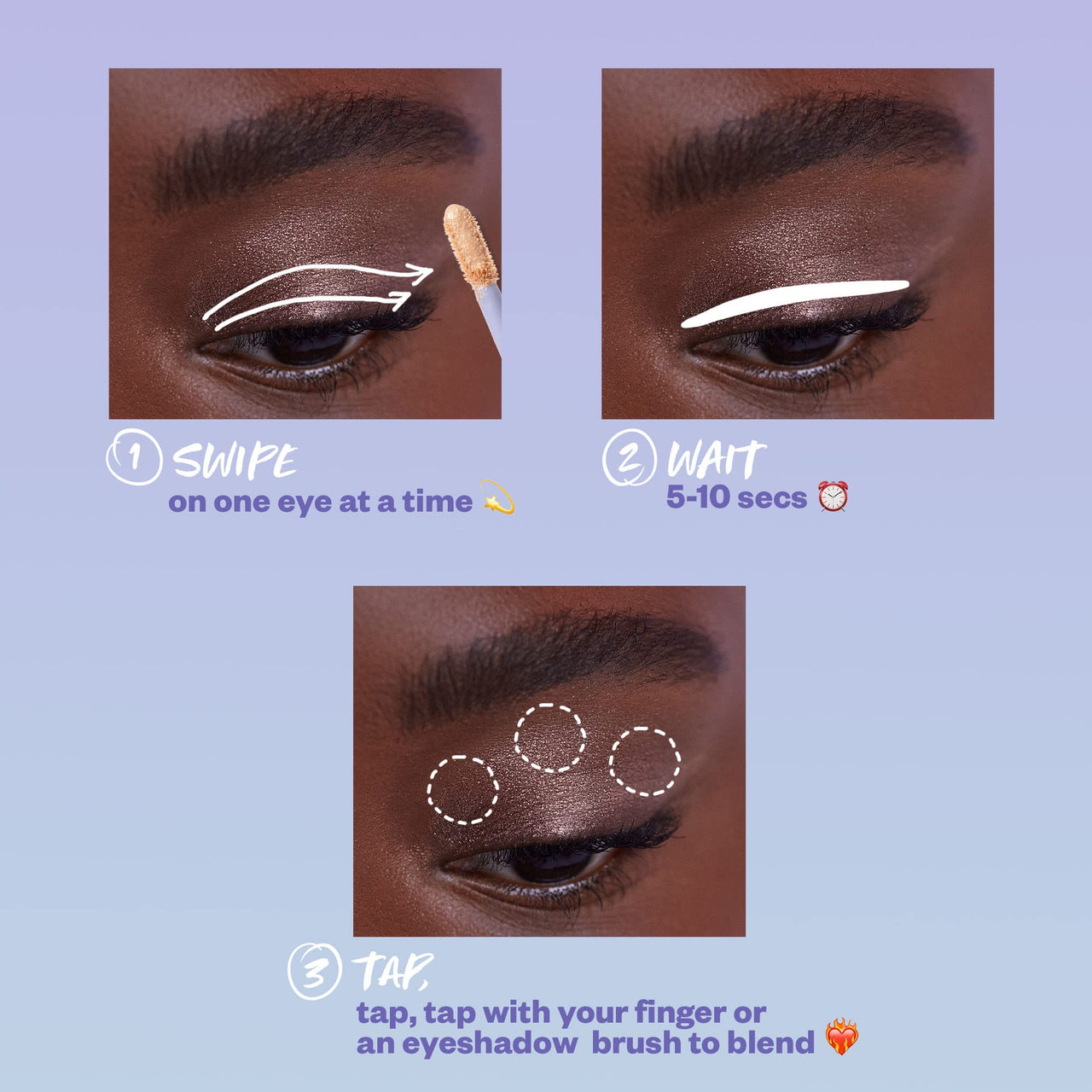 Kosas 10-Second Eye Gel Watercolor Eyeshadow: Moisturizing and Brightening Shimmer Eyeshadow - Fiery