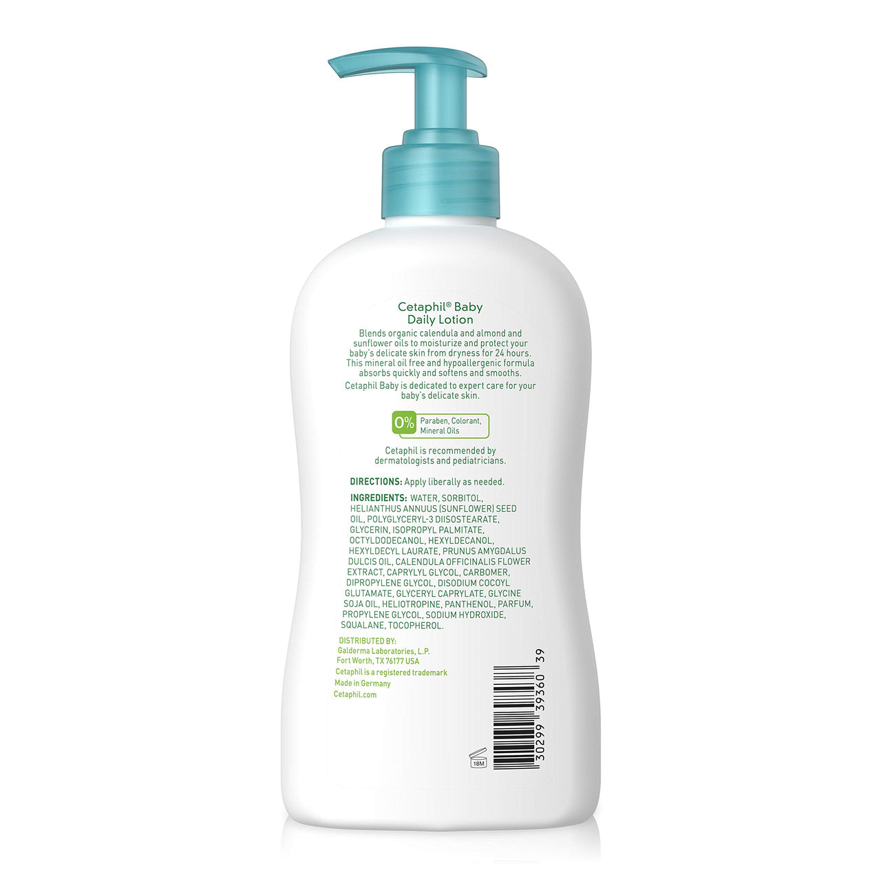 Cetaphil Baby Daily Lotion with Organic Calendula,Vitamin E, Sweet Almond & Sunflower Oils,13.5 Fl. Oz