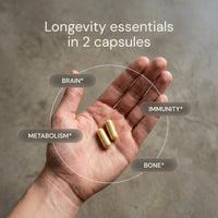 Thumbnail for Blueprint Bryan Johnson Essential Capsules - Daily Multivitamin/Multimineral for Women and Men - Antioxidant Supplement with Calcium, Vitamin B1, Vitamin D, and Zinc - Vegan and Non GMO (30 Servings)