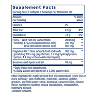 Thumbnail for Super Omega-3 EPA/DHA Fish Oil, Sesame Lignans & Olive Extract - For Heart & Brain Health – For Inflammation & Cholesterol Management – Gluten-Free, Non-GMO – Lemon Flavor 120 Softgels