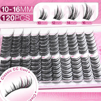 Thumbnail for Natural Lash Clusters Spiky Eyelash Extensions Wispy Individual Lashes Manga Eyelash Individuals 120 Pcs CC-Curly Cluster Eyelash Extensions 10-16MM Mixed DIY Lash Extensions by Mavphnee