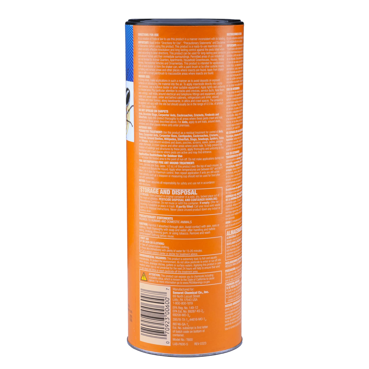TERRO Ant Dust Powder Killer for Indoors and Outdoors - Kills Ants, Fire Ants, Roaches, Spiders, and Other Insects - T600 - Up to 8 Months Protection - Easy to Use