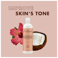 Thumbnail for SheaMoisture Coconut Oil and Hibiscus Illuminating Body Lotion for Dull, Dry Skin, 13 Fl Oz