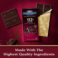 Thumbnail for GHIRARDELLI INTENSE DARK 92% Cacao Chocolate Bars, 3.17 oz Bar (Pack of 12) – Premium Extra Dark Chocolate for Gifting & Sharing
