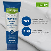 Thumbnail for Medline Remedy Specialized Silicone Cream, Unscented (4 fl oz), Gentle Breathable Film for All Ages, Paraben-free and Hypoallergenic Skin Care, Barrier for Dry Cracked Skin