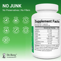Thumbnail for Dr. Berg Natural Vitamin B12 1000 mcg (Hydroxocobalamin) 60 Capsules – Energy, Brain & Nervous System Support* – w/B-Complex + Magnesium – 4X Lab Tested, GMO-Free, No Fillers