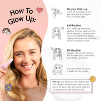 Thumbnail for grace & stella Under Eye Brightener Balm Stick - Caffeine Eye Cream for Dark Circles, Puffiness, Wrinkles - Moisturizer Stick with Niacinamide, Hyaluronic Acid, Peptides - Vegan Skincare (0.13oz/3.5g)