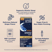Thumbnail for Mommy's Bliss Kids Sleep Liquid with Melatonin & Calming Herbs | Melatonin for Children 3 Years & Up | Grape Flavor | Sugar Free | 4 Fl Oz (60 Servings)