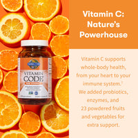Thumbnail for Garden of Life Vitamin Code Raw Vitamin C - 120 Capsules, 500mg Whole Food Vitamin C Capsules + Fruit & Veggie Blend & Probiotics, Supplements for Adults, Vegan, Gluten Free