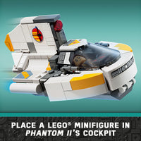 Thumbnail for LEGO Star Wars Ahsoka Ghost and Phantom II Spaceship Toy - Star Wars Building Toys Set for Kids, Boys & Girls, Ages 10+ - Gifts for Birthdays - 5 Minifigures - 75357