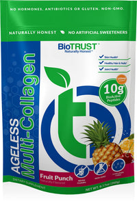 Thumbnail for BioTrust Ageless Multi Collagen 5-in-1 Protein Powder (Fruit Punch) BlenderBottle Bundle