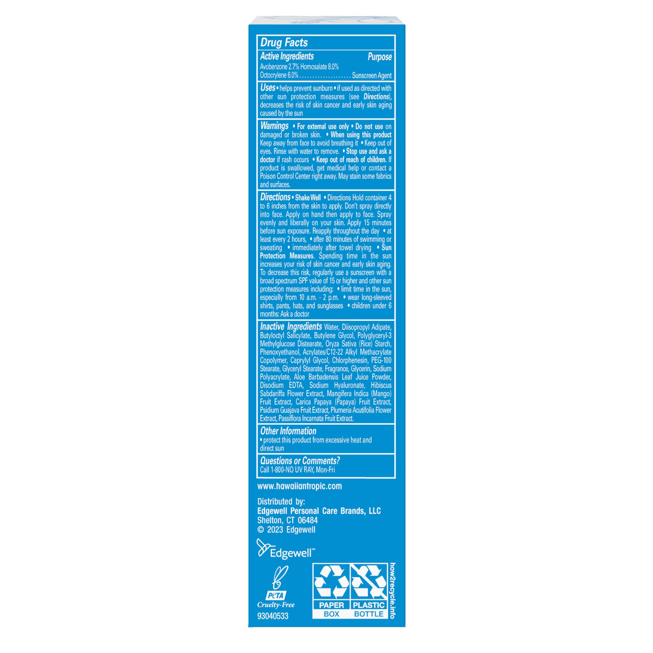 Hawaiian Tropic Weightless Hydration Water Sunscreen Mist for Face SPF 30 | Non-Aerosol Sunscreen Spray Travel Size, Beach Essentials, Summer Essentials, Travel Sunblock Face SPF Spray, 2.1 fl oz