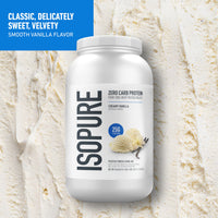 Thumbnail for Isopure Zero Carb 100% Pure Whey Isolate Protein Powder, Gluten Free, with Vitamins, Creamy Vanilla, 25g Protein Per Serving, 3 Lbs, 44 Servings (Packaging May Vary)