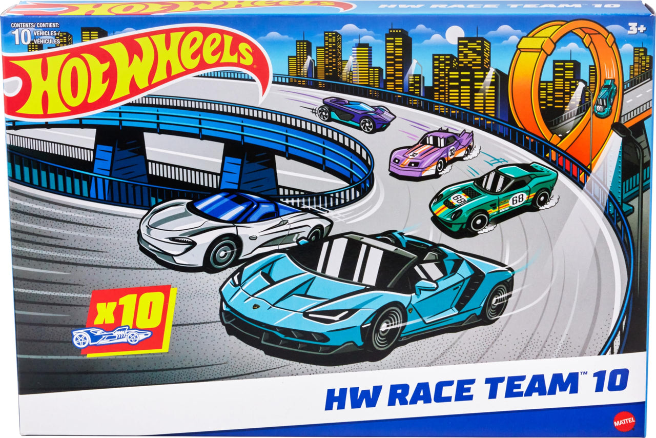 Hot Wheels 10-Pack of Toy Race Cars (Styles May Vary)