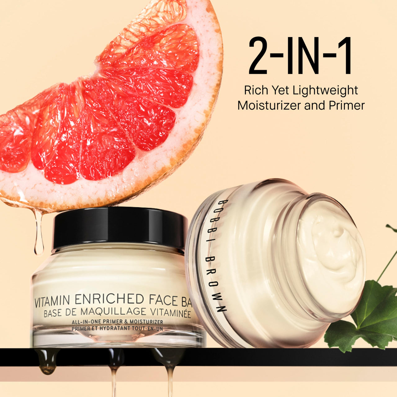 Bobbi Brown Vitamin Enriched Face Base | 2-in-1 Moisturizer & Hydrating Primer | Shea Butter, Hyaluronic Acid, & Vitamins, 0.5 Fl Oz