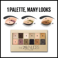 Thumbnail for Maybelline The 24K Nudes Gold Eyeshadow Palette Makeup, 12 Pigmented Matte & Shimmer Shades, Blendable Powder, 1 Count