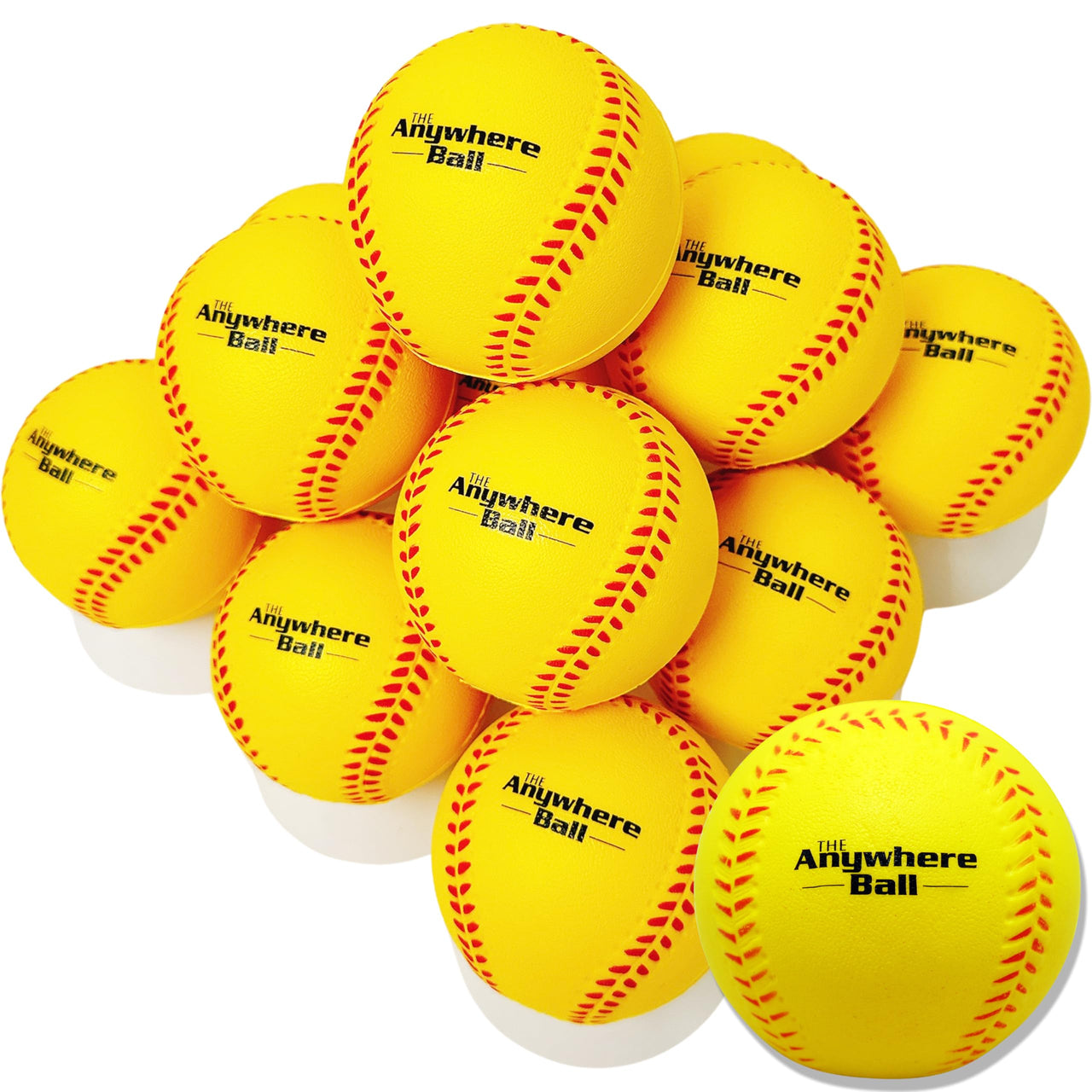 Thin Air Brands The Anywhere Ball Baseball/Softball Foam Training Ball (12 Pack)