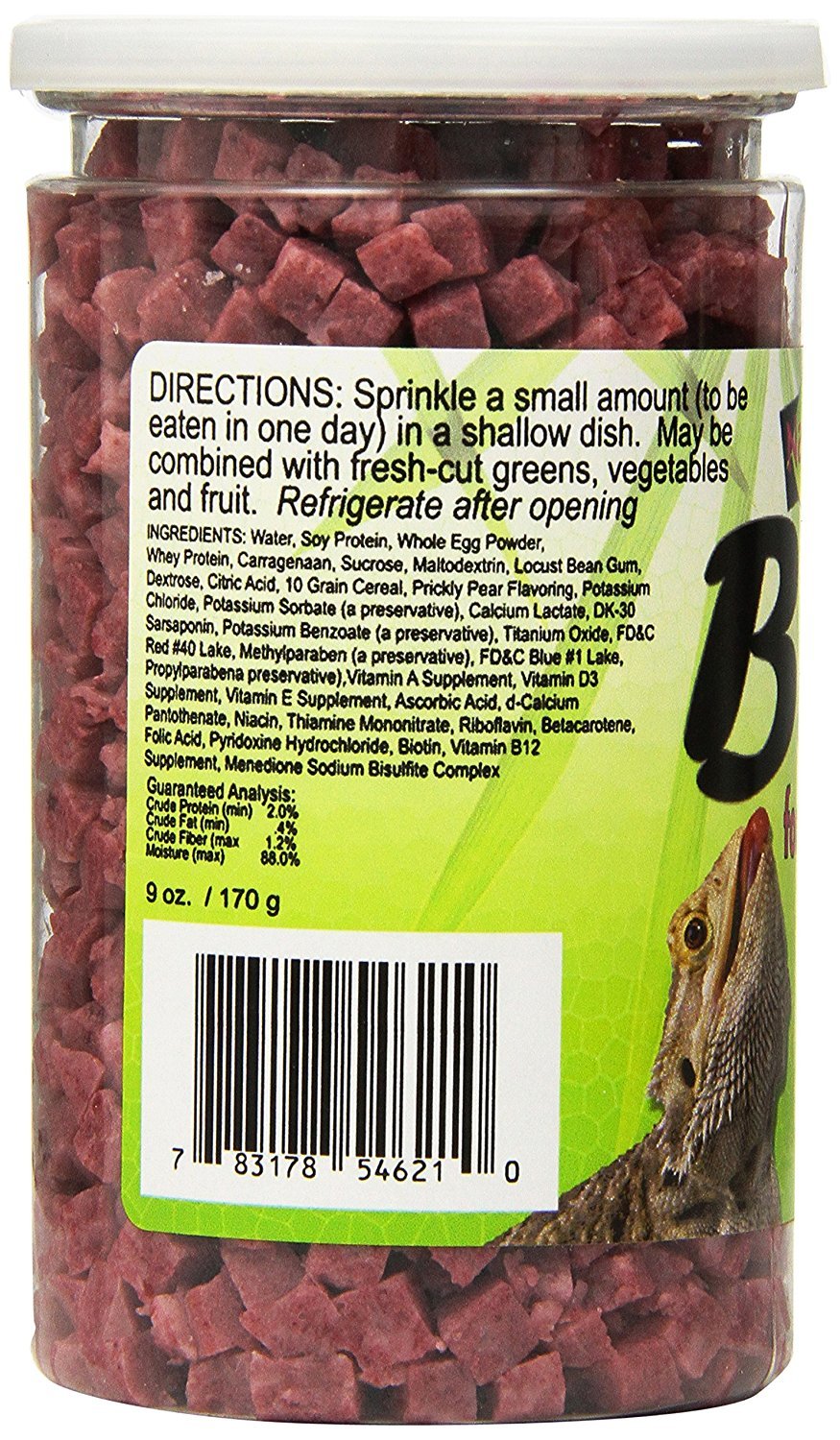 Nature Zone Bearded Dragon Bites Soft Moist Food, 9-Ounce