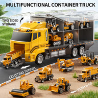 Thumbnail for NIPLOOOW Toddler Boys Construction Truck Vehicle Toy Set with Play Mat and Die-Cast Toy Car, Transport Carrier Truck for Kids 3-5, Birthday Gifts Toys for 3-8 Year Old Boys