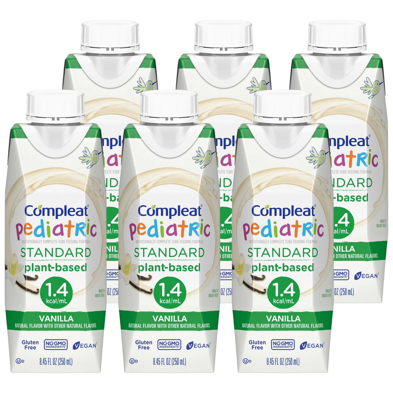 Compleat Pediatric Standard 1.4 Cal Pediatric Tube Feeding Meal Vanilla 8.45 oz Carton, 6 Count