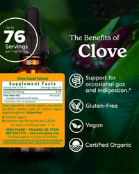 Thumbnail for Herb Pharm Certified Organic Clove Liquid Extract - 1 Ounce