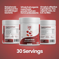 Thumbnail for Layer Origin Simple Reds - Organic Red Polyphenols Whole Fruit Powder | Only Real Red Whole Fruits & Zero-fillers | 30 Servings