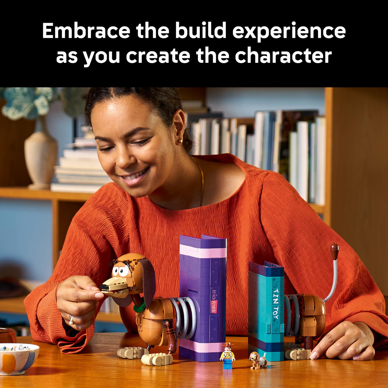 LEGO Disney and Pixar Toy Story Slinky Dog Bookends - Building Set for Adults, Ages 18+ - Disney Gifts for Fans - Bedroom, Shelf or Office Decor - 43301
