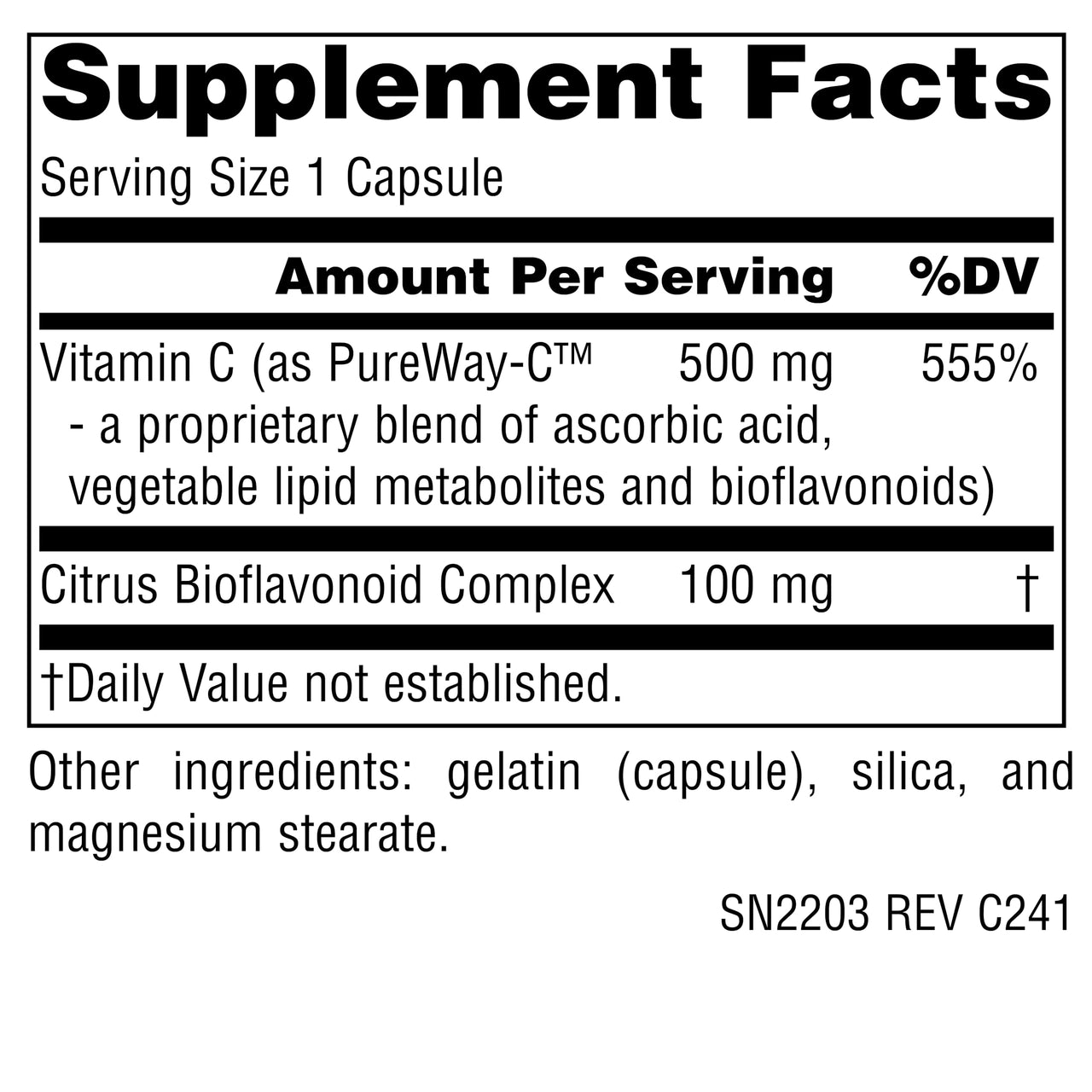 Source Naturals Metabolic C 500 mg Vitamin C - 180 Capsules