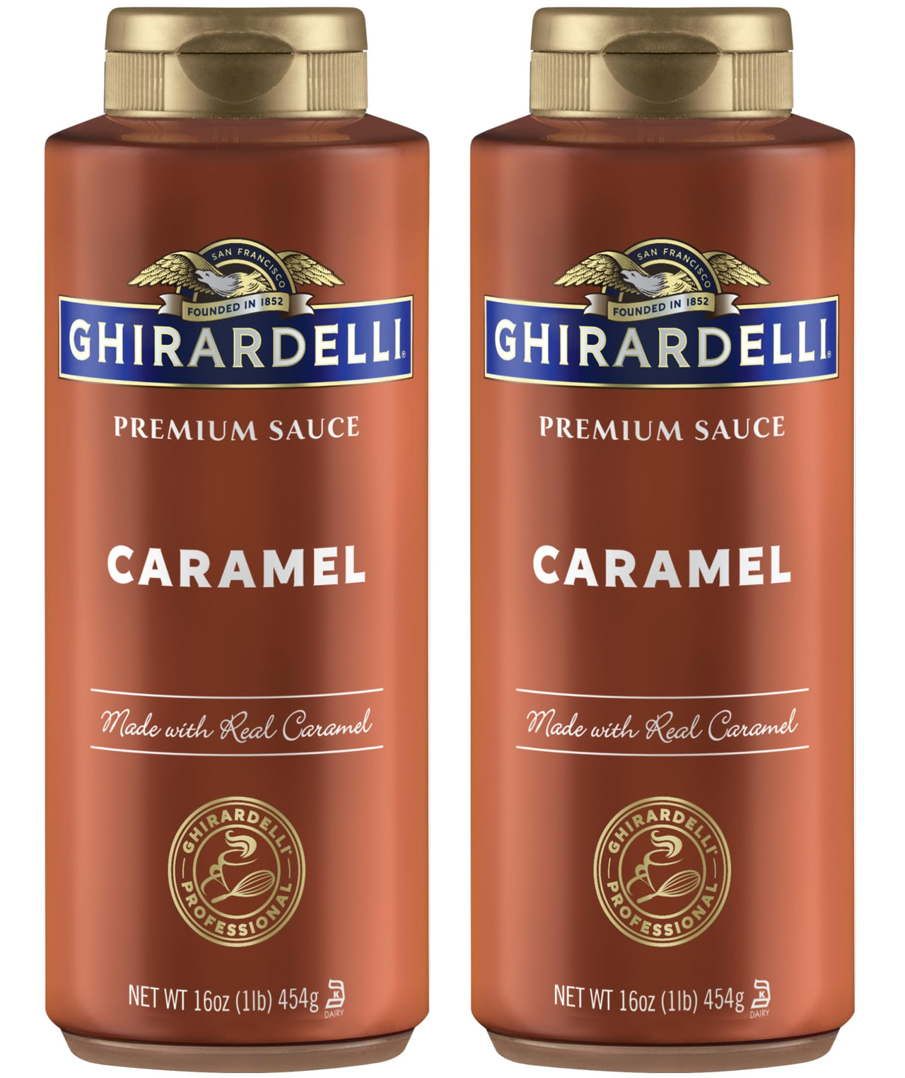 Ghirardelli Caramel Flavored Sauce 16 oz. Squeeze Bottle (Pack of 2)