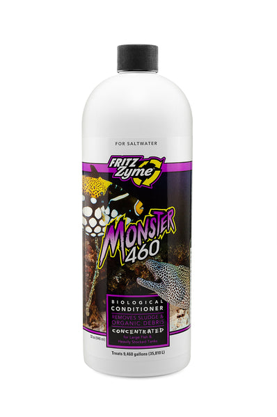 Fritz Aquatics 76032 FritzZyme Monster 460 Concentrated Biological Conditioner for Salt Water Aquariums, 32-Ounce