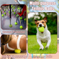 Thumbnail for Magicorange Tennis Balls, 12 Pack Advanced Training Tennis Balls Practice Balls, Pet Dog Playing Balls, Come with Mesh Bag for Easy Transport, Good for Beginner Training Ball (Green)