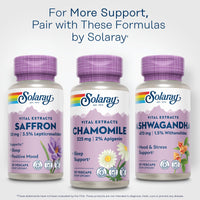 Thumbnail for SOLARAY Chamomile Extract 325 mg - Traditional Herbal Support - Standardized to 2% Apigenin, an Antioxidant and Flavonoid - Vegan, Gluten Free, Made Without Soy, 60-Day Guarantee, 30 Serv, 30 VegCaps