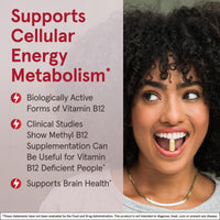 Thumbnail for Jarrow Formulas® Methyl B-12 Tablets, 500 mg, Dietary Supplement for Cellular Energy Production and Brain Health Support, 100 Cherry Flavor Chewable Tablets, 100 Day Supply