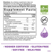 Thumbnail for Bluebonnet Nutrition Liquid Calcium Citrate Magnesium Citrate, Vitamin D3, Bone Health, Gluten Free, Soy free, milk free, kosher,32 Servings, Blueberry Flavor, 16 Fl Oz (Pack of 1)