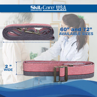 Thumbnail for Skil-Care Cotton Gait Belt, Stars & Stripes Design, Gait Belt for Seniors, 60” L x 2” W, Secure Metal Buckle, Durable Cotton Webbing Transfer and Physical Therapy Belt, 252015
